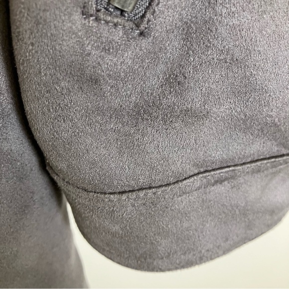 Nordstrom Philosophy Gray Suede Moto Jacket Grey Suede Moto Jacket Extra Large - Picture 9 of 14
